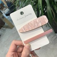 Simple Style Marble Solid Color Acetic Acid Sheets Hair Clip 1 Set sku image 1