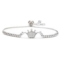 1 Piece Artistic Heart Shape Crown Airplane Copper Inlay Zircon Bracelets sku image 1