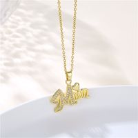 Copper 18K Gold Plated Artistic Plating Inlay House Teapot Butterfly Zircon Pendant Necklace sku image 9
