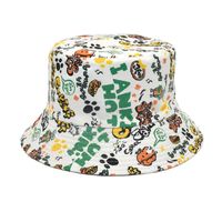 Frau Mode Blume Drucken Breite Traufen Bucket Hat sku image 8