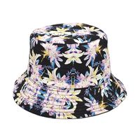 Femmes Mode Fleur Impression Avant-toit Large Chapeau Seau sku image 32