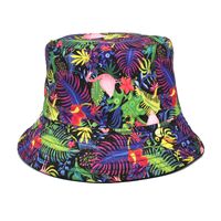 Frau Mode Blume Drucken Breite Traufen Bucket Hat sku image 79