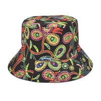 Women's Fashion Flower Printing Wide Eaves Bucket Hat sku image 95
