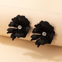 Retro Flower Plating Alloy Pearl Earrings sku image 13