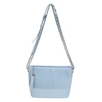 Women's All Seasons Pu Leather Stripe Solid Color Basic Square Zipper Shoulder Bag sku image 3