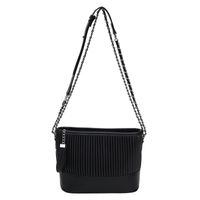 Women's All Seasons Pu Leather Stripe Solid Color Basic Square Zipper Shoulder Bag sku image 8