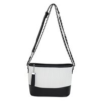 Women's All Seasons Pu Leather Stripe Solid Color Basic Square Zipper Shoulder Bag sku image 5