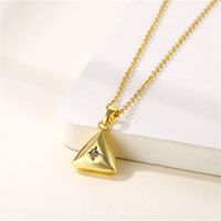 Stainless Steel Titanium Steel 18K Gold Plated INS Style Plating Inlay Sun Heart Shape Whale Zircon Pendant Necklace main image 8
