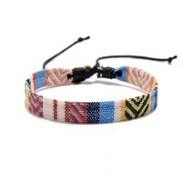 Retro Solid Color Pu Leather Knitting Unisex Bracelets 1 Piece sku image 9
