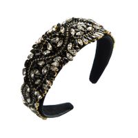 Luxurious U Shape Cloth Inlay Rhinestones Glass Hair Band sku image 5