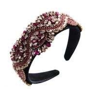 Luxurious U Shape Cloth Inlay Rhinestones Glass Hair Band main image 4