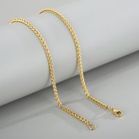 Style Simple Couleur Unie Acier Inoxydable Placage Plaqué Or 18K Unisexe Collier main image 9