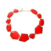 Vacation Irregular Alloy Plating Inlay Resin Gold Plated Women's Necklace sku image 6