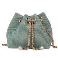Women's Polyester Solid Color Classic Style Bucket String Crossbody Bag sku image 5