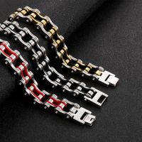 Wholesale Hip-hop Color Block Stainless Steel Bracelets main image 4