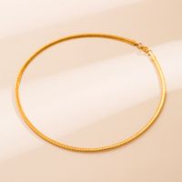 Ins Style Round Stainless Steel Polishing Plating 18k Gold Plated Choker main image 4