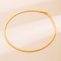 Ins Style Round Stainless Steel Polishing Plating 18k Gold Plated Choker main image 2