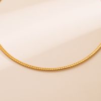 Ins Style Round Stainless Steel Polishing Plating 18k Gold Plated Choker sku image 1