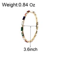 Wholesale Jewelry 1 Pair Simple Style Round Alloy Glass Glass Hoop Earrings main image 3