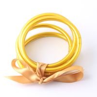 Simple Style Solid Color Silica Gel Women's Buddhist Bangle sku image 8