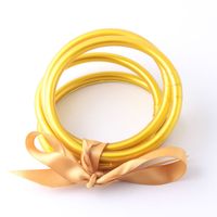 Estilo Simple Color Sólido Gel De Sílice Mujeres Brazalete Budista sku image 8