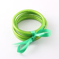 Estilo Simple Color Sólido Gel De Sílice Mujeres Brazalete Budista sku image 14