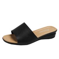 Women's Casual Solid Color Round Toe Slides Slippers sku image 8
