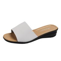 Women's Casual Solid Color Round Toe Slides Slippers sku image 7