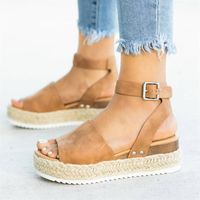 Women's Casual Solid Color Round Toe Peep Toe Sandals main image 2