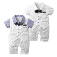 British Style Solid Color Polyester Baby Rompers main image 1