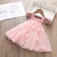 Children's Day Birthday Cute Butterfly Butterfly Cotton Blend Girls Dresses main image 3