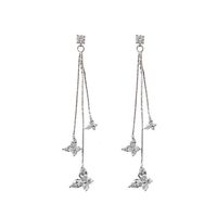 1 Pair Simple Style Butterfly Alloy Inlay Artificial Crystal Women's Drop Earrings main image 1