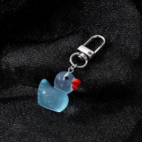 1 Piece Cute Animal Duck Alloy Resin Bag Pendant Keychain main image 2