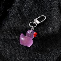 1 Piece Cute Animal Duck Alloy Resin Bag Pendant Keychain main image 4