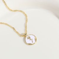 Simple Style Flower Copper Irregular 14k Gold Plated Pendant Necklace sku image 1