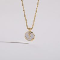 Simple Style Flower Copper Irregular 14k Gold Plated Pendant Necklace main image 7
