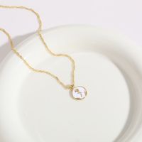 Simple Style Flower Copper Irregular 14k Gold Plated Pendant Necklace main image 5