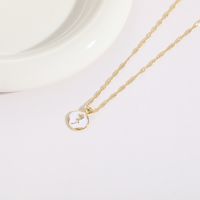 Simple Style Flower Copper Irregular 14k Gold Plated Pendant Necklace main image 3