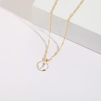 Simple Style Flower Copper Irregular 14k Gold Plated Pendant Necklace main image 4