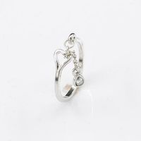 1 Piece Simple Style Water Droplets Heart Shape Alloy Plating Inlay Zircon Women's Charm Ring main image 6