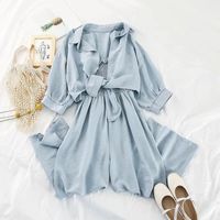 Women's Casual Solid Color Chiffon Washed Pants Sets main image 3