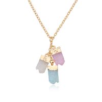 Wholesale Jewelry Lady Colorful Artificial Crystal Alloy Pendant Necklace sku image 3