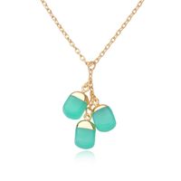Wholesale Jewelry Lady Colorful Artificial Crystal Alloy Pendant Necklace sku image 1