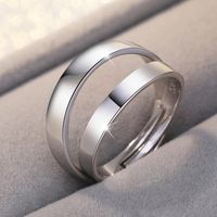 1 Pair Romantic Geometric Copper Inlay Zircon Open Ring sku image 7
