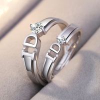 1 Pair Romantic Geometric Copper Inlay Zircon Open Ring sku image 24