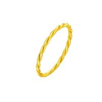 1 Stück Einfacher Stil Einfarbig Kupfer Überzug Vergoldet Ringe sku image 1