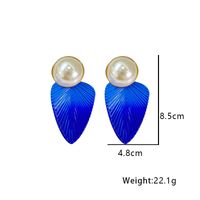 1 Paire Dame Fleur Alliage Placage Incruster Perles Artificielles Femmes Boucles D'oreilles main image 4