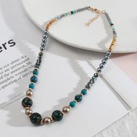Vintage Style Geometric Imitation Pearl Alloy Shell Beaded Women's Necklace main image 5