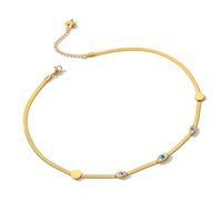 Edelstahl 304 18 Karat Vergoldet INS-Stil Überzug Teufels Auge Halskette sku image 1