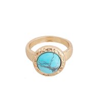 Ethnic Style Round Alloy Inlay Natural Stone Women's Rings main image 4